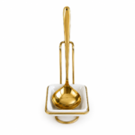 Gold Serving Spoon with Stand - Image 3