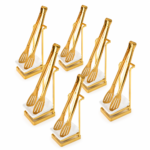 Godl Serving tongs with Stand - Image 3