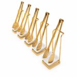 Godl Serving tongs with Stand